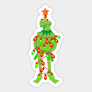 Christmas Kermit Sticker